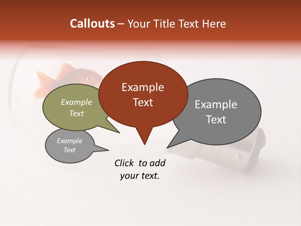 Goldfish Trapped Inside A Lightbulb Blowing Bubbles PowerPoint Template