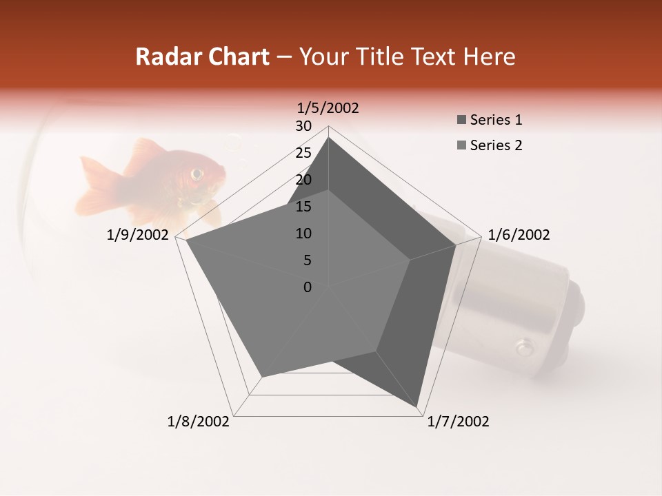 Goldfish Trapped Inside A Lightbulb Blowing Bubbles PowerPoint Template
