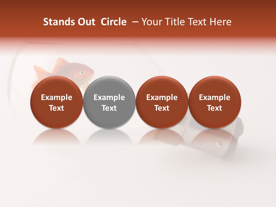 Goldfish Trapped Inside A Lightbulb Blowing Bubbles PowerPoint Template