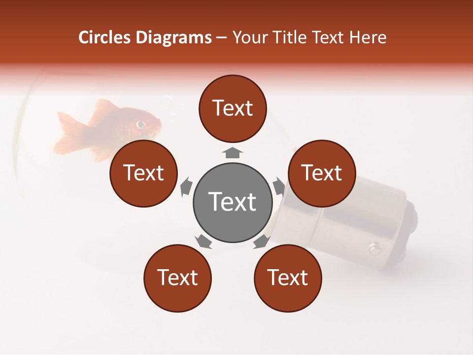 Goldfish Trapped Inside A Lightbulb Blowing Bubbles PowerPoint Template