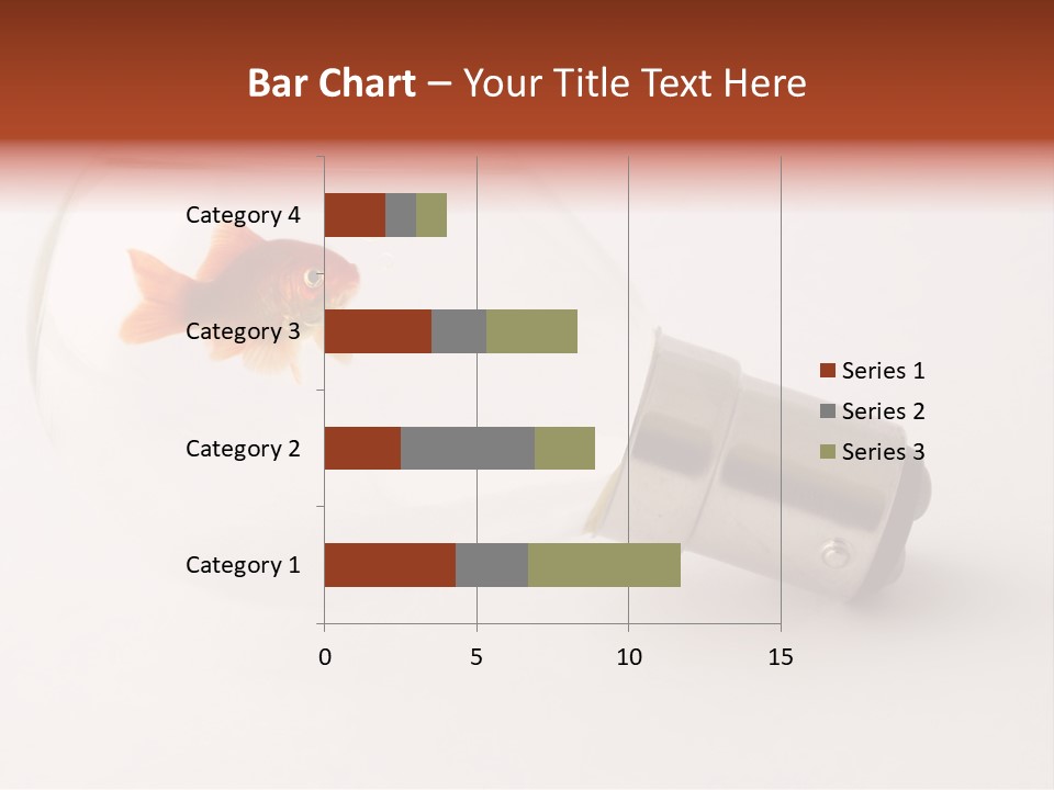 Goldfish Trapped Inside A Lightbulb Blowing Bubbles PowerPoint Template