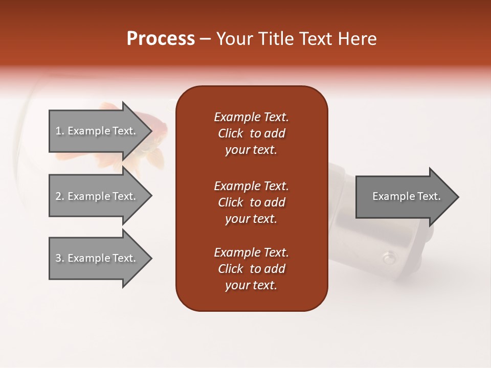 Goldfish Trapped Inside A Lightbulb Blowing Bubbles PowerPoint Template