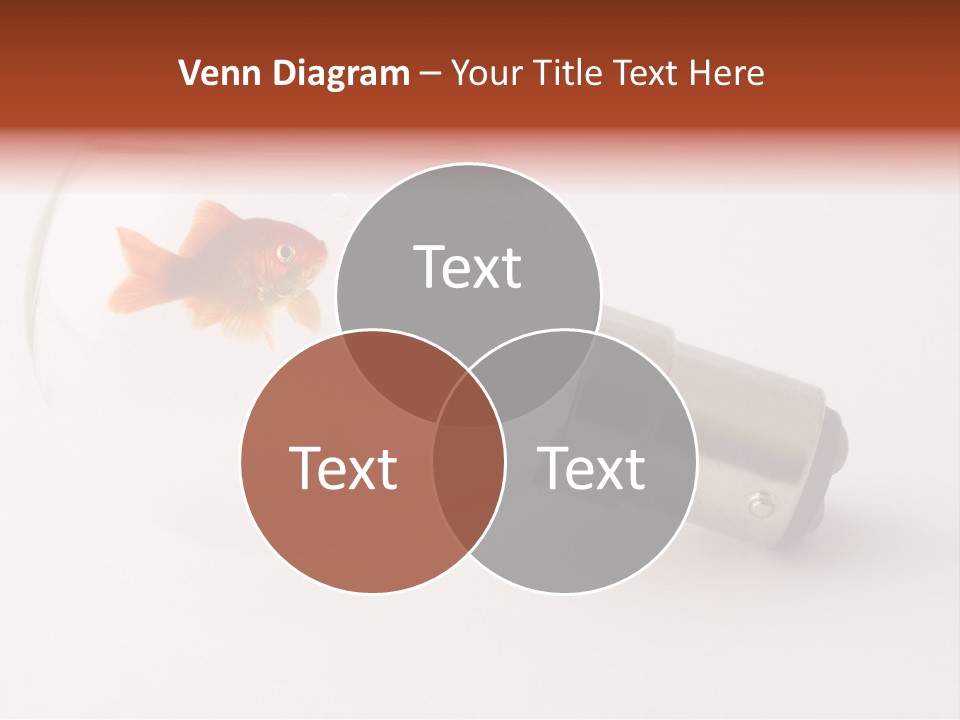 Goldfish Trapped Inside A Lightbulb Blowing Bubbles PowerPoint Template