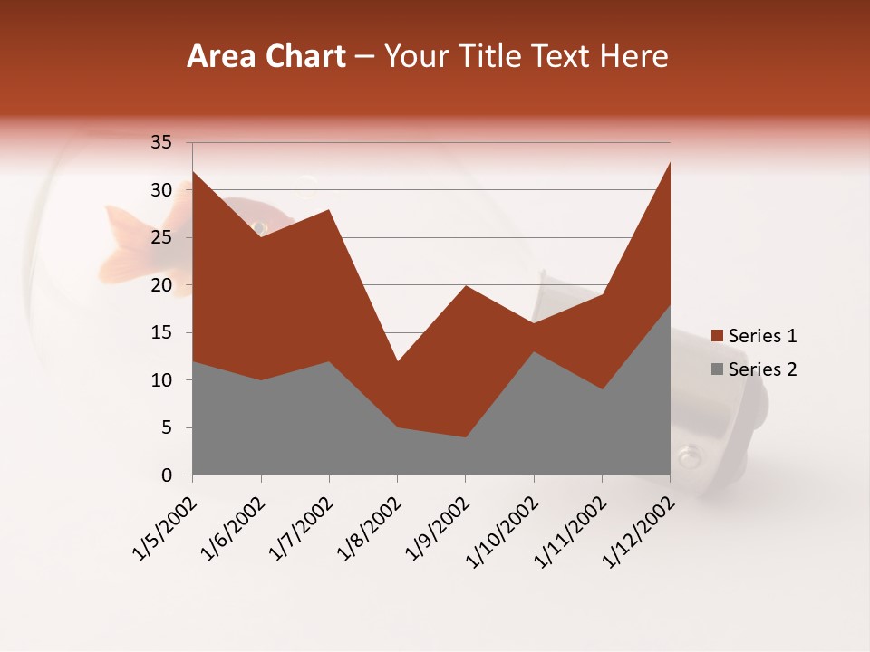 Goldfish Trapped Inside A Lightbulb Blowing Bubbles PowerPoint Template