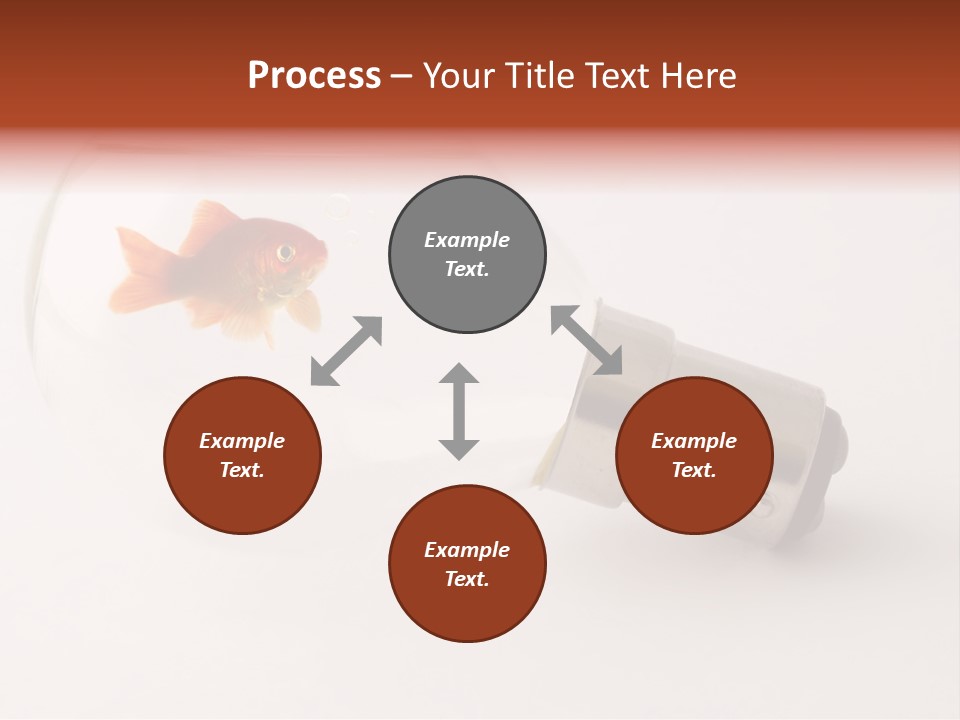 Goldfish Trapped Inside A Lightbulb Blowing Bubbles PowerPoint Template