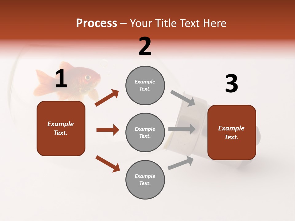 Goldfish Trapped Inside A Lightbulb Blowing Bubbles PowerPoint Template