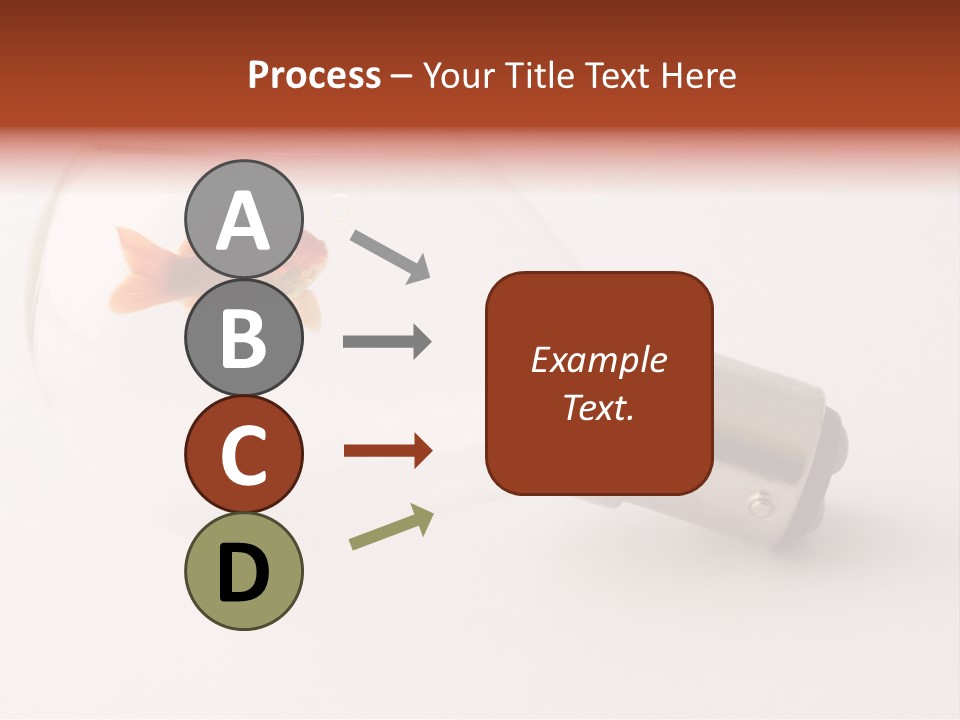 Goldfish Trapped Inside A Lightbulb Blowing Bubbles PowerPoint Template