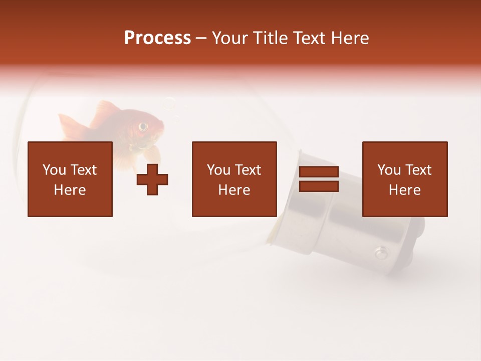 Goldfish Trapped Inside A Lightbulb Blowing Bubbles PowerPoint Template