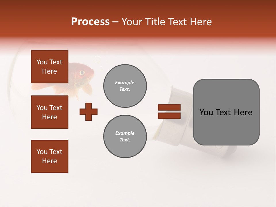 Goldfish Trapped Inside A Lightbulb Blowing Bubbles PowerPoint Template