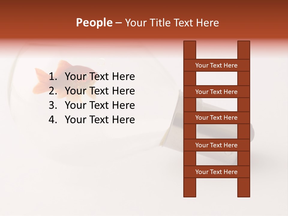 Goldfish Trapped Inside A Lightbulb Blowing Bubbles PowerPoint Template