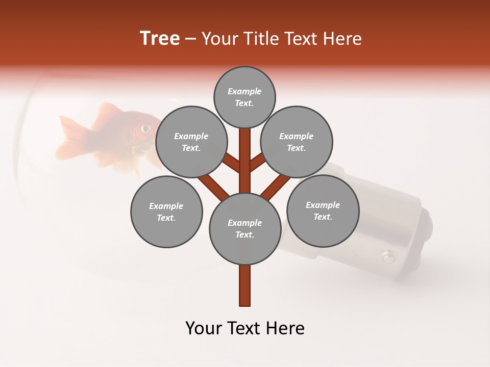 Goldfish Trapped Inside A Lightbulb Blowing Bubbles PowerPoint Template