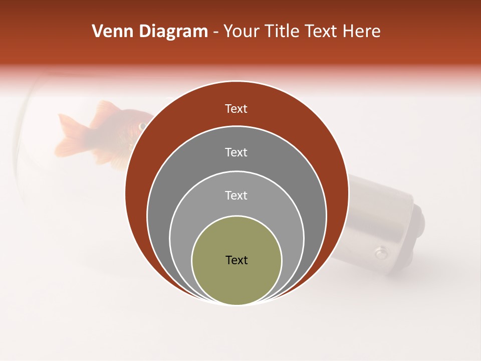 Goldfish Trapped Inside A Lightbulb Blowing Bubbles PowerPoint Template