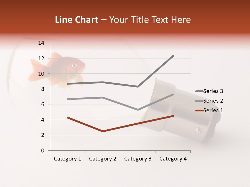 Goldfish Trapped Inside A Lightbulb Blowing Bubbles PowerPoint Template