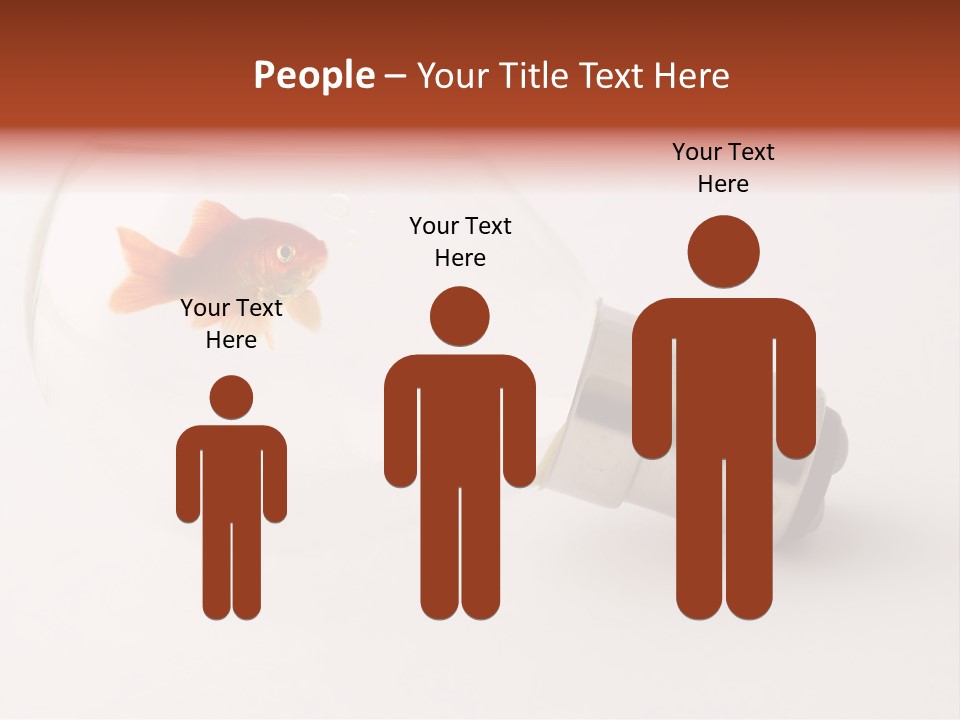 Goldfish Trapped Inside A Lightbulb Blowing Bubbles PowerPoint Template