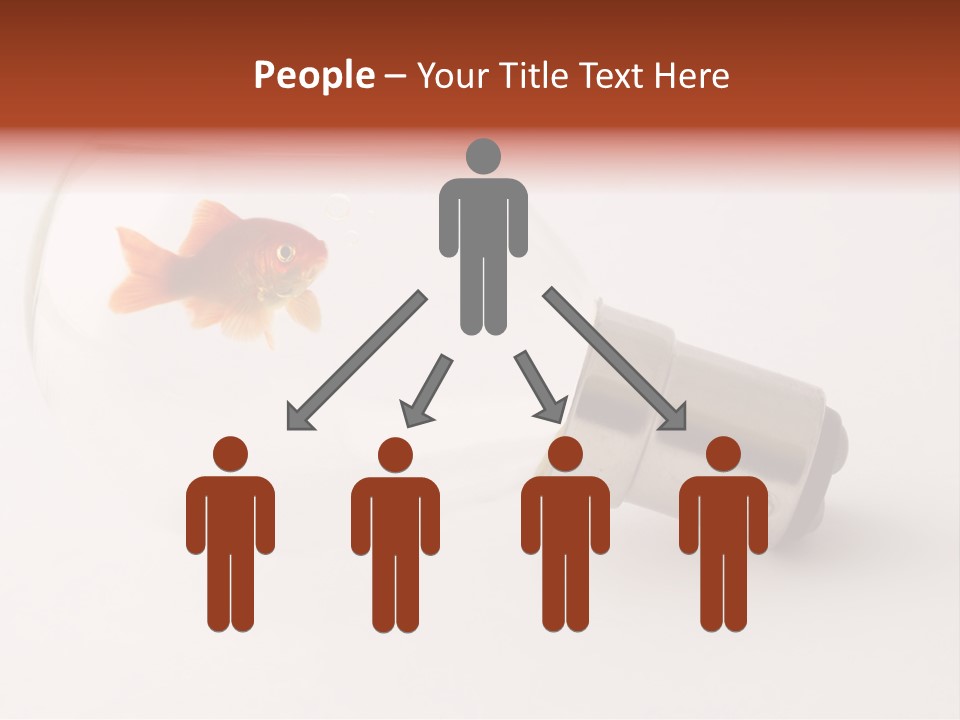 Goldfish Trapped Inside A Lightbulb Blowing Bubbles PowerPoint Template