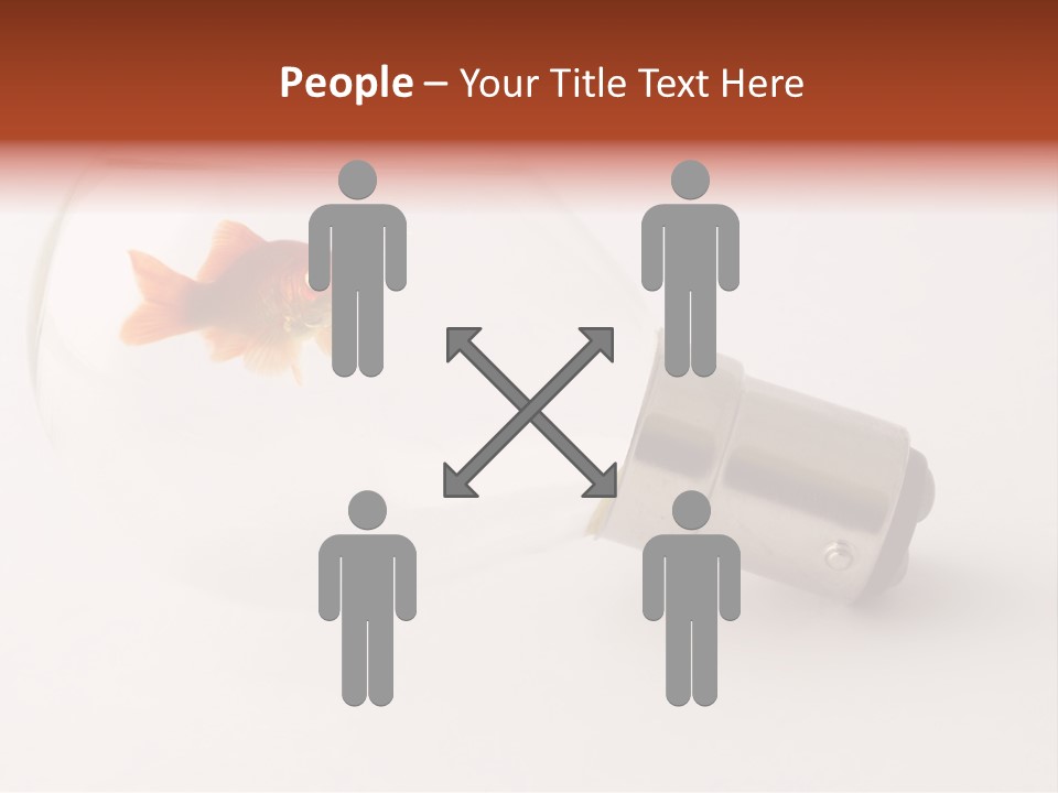 Goldfish Trapped Inside A Lightbulb Blowing Bubbles PowerPoint Template