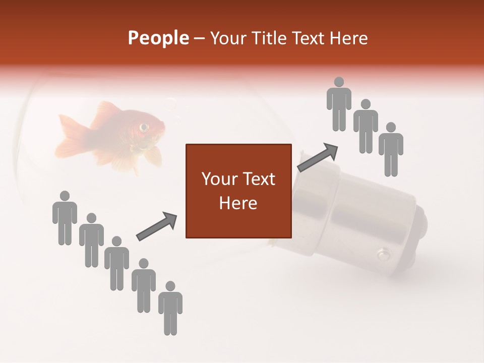 Goldfish Trapped Inside A Lightbulb Blowing Bubbles PowerPoint Template