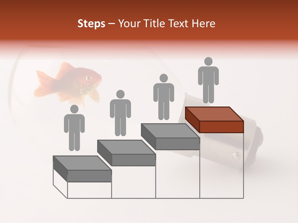 Goldfish Trapped Inside A Lightbulb Blowing Bubbles PowerPoint Template