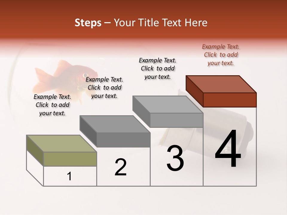 Goldfish Trapped Inside A Lightbulb Blowing Bubbles PowerPoint Template