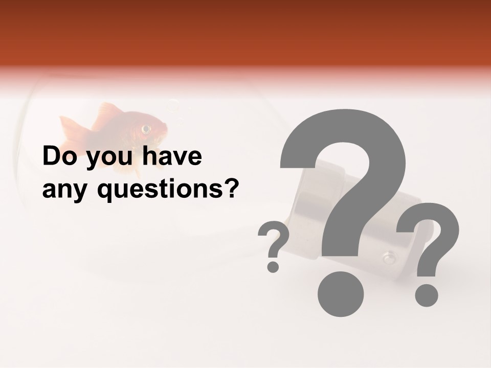 Goldfish Trapped Inside A Lightbulb Blowing Bubbles PowerPoint Template