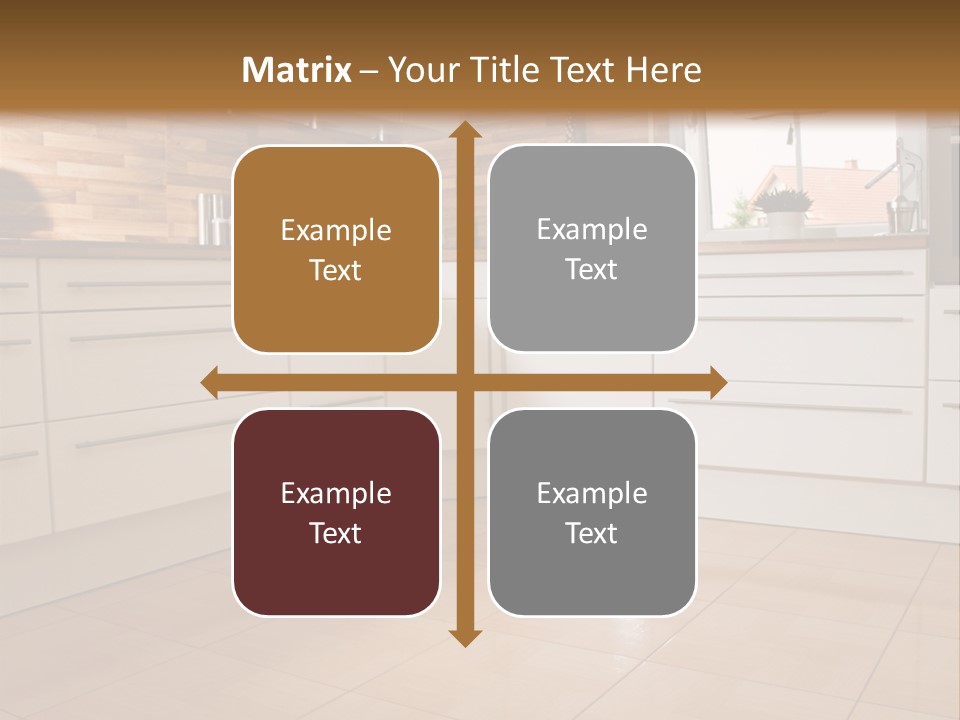 Modern Kitchen Interior In New Home. PowerPoint Template
