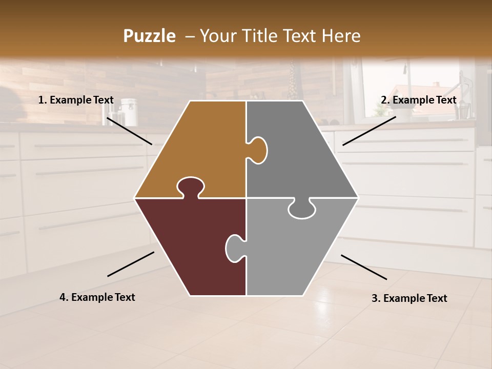 Modern Kitchen Interior In New Home. PowerPoint Template