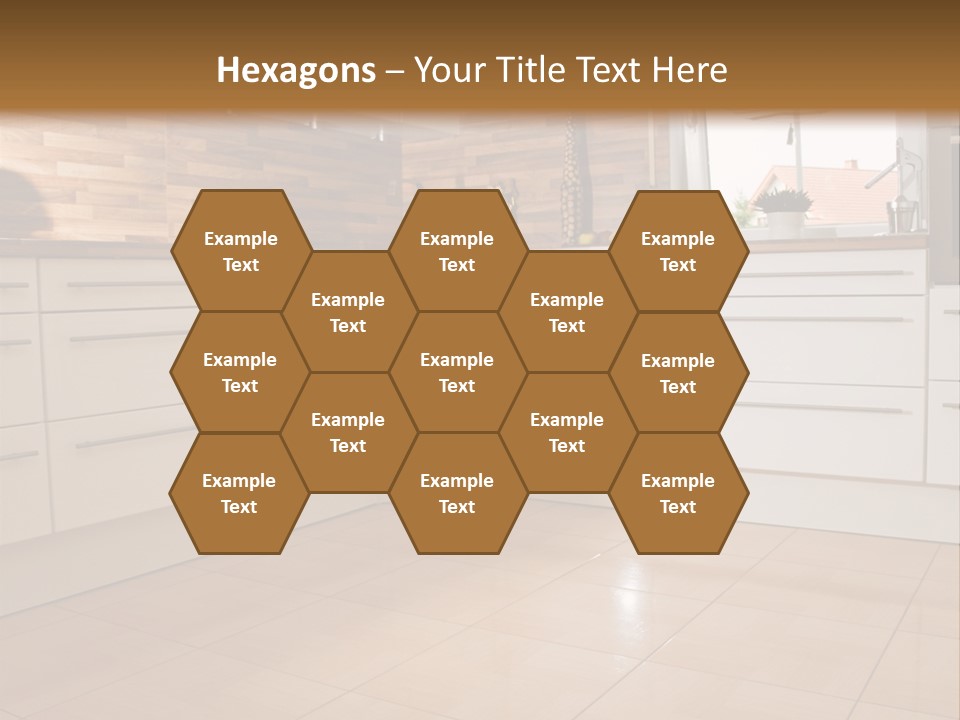 Modern Kitchen Interior In New Home. PowerPoint Template