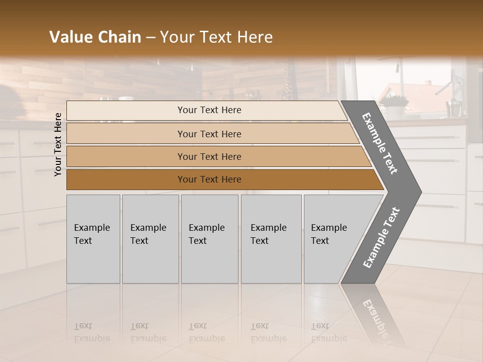 Modern Kitchen Interior In New Home. PowerPoint Template