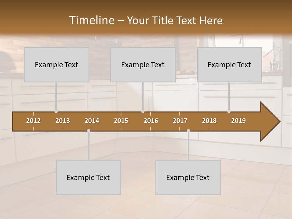 Modern Kitchen Interior In New Home. PowerPoint Template