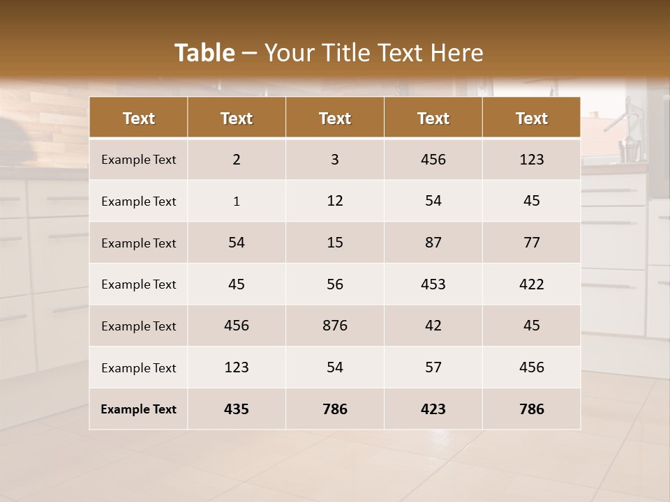 Modern Kitchen Interior In New Home. PowerPoint Template