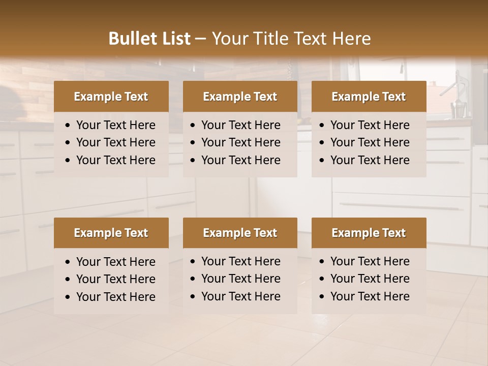 Modern Kitchen Interior In New Home. PowerPoint Template