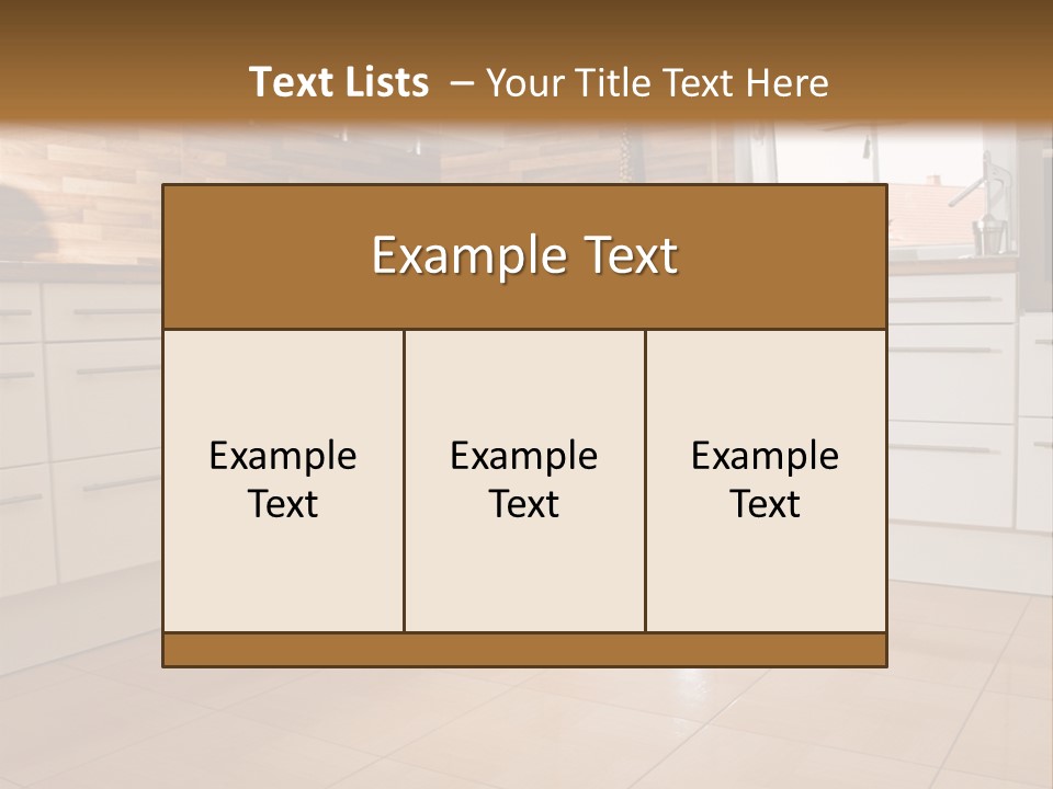 Modern Kitchen Interior In New Home. PowerPoint Template
