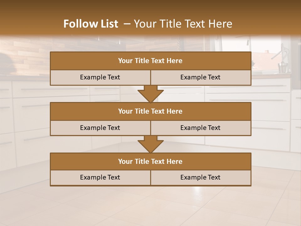 Modern Kitchen Interior In New Home. PowerPoint Template