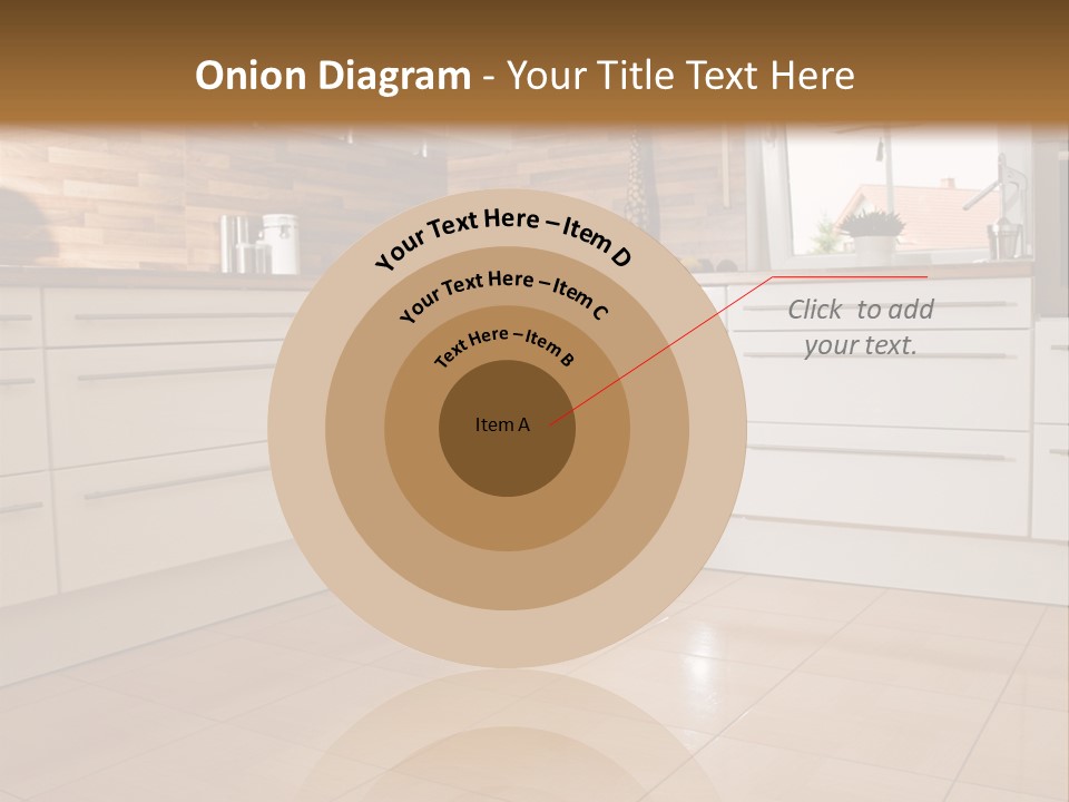 Modern Kitchen Interior In New Home. PowerPoint Template