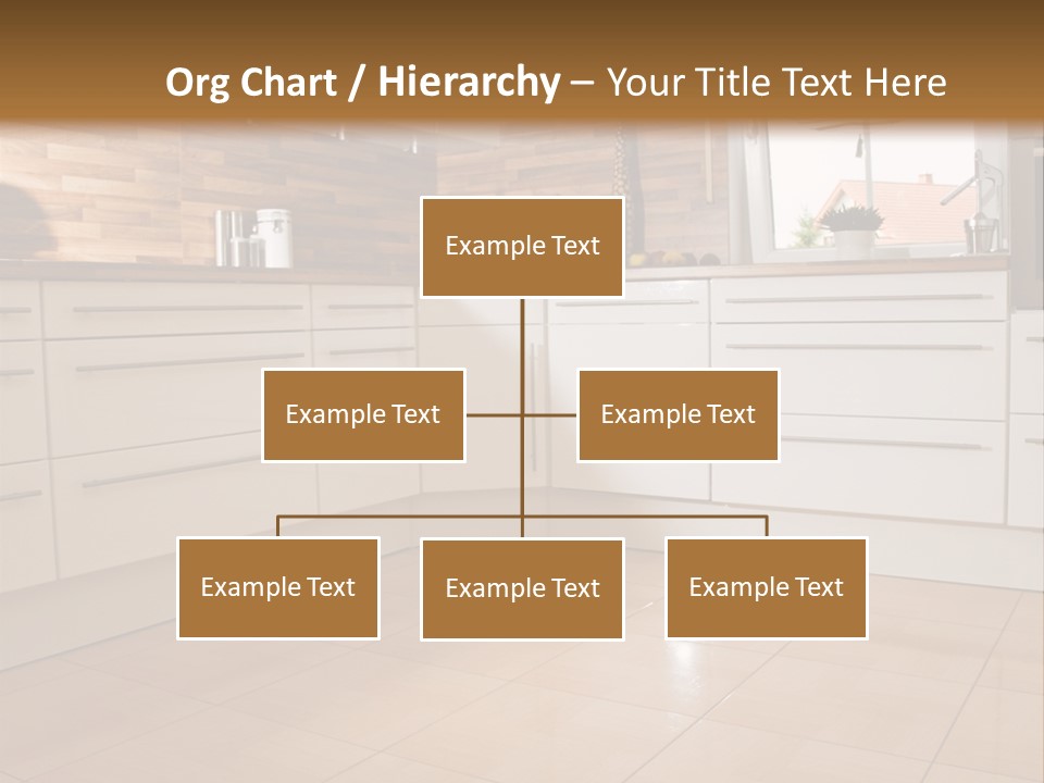 Modern Kitchen Interior In New Home. PowerPoint Template