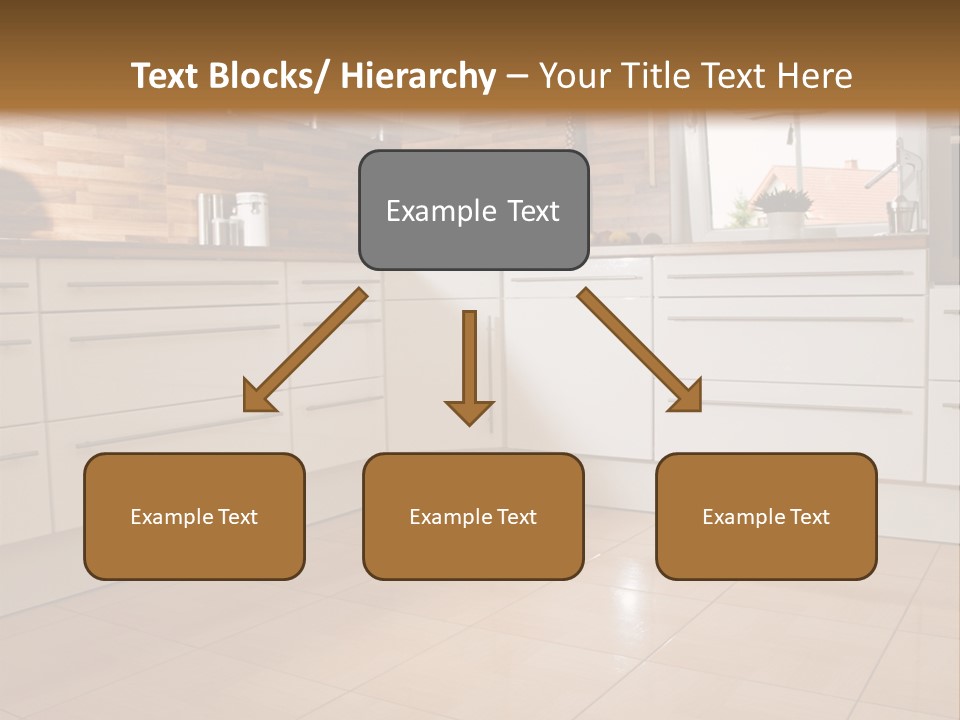Modern Kitchen Interior In New Home. PowerPoint Template