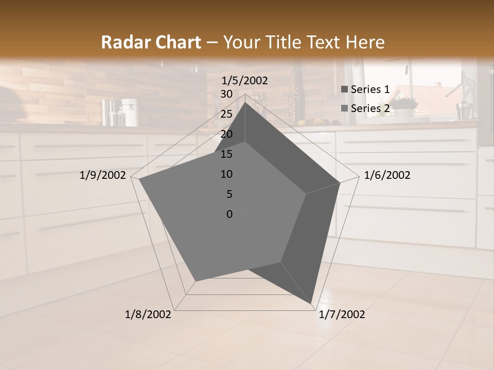 Modern Kitchen Interior In New Home. PowerPoint Template