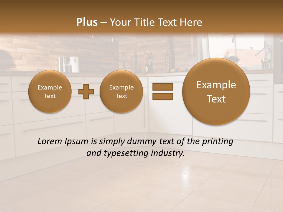 Modern Kitchen Interior In New Home. PowerPoint Template