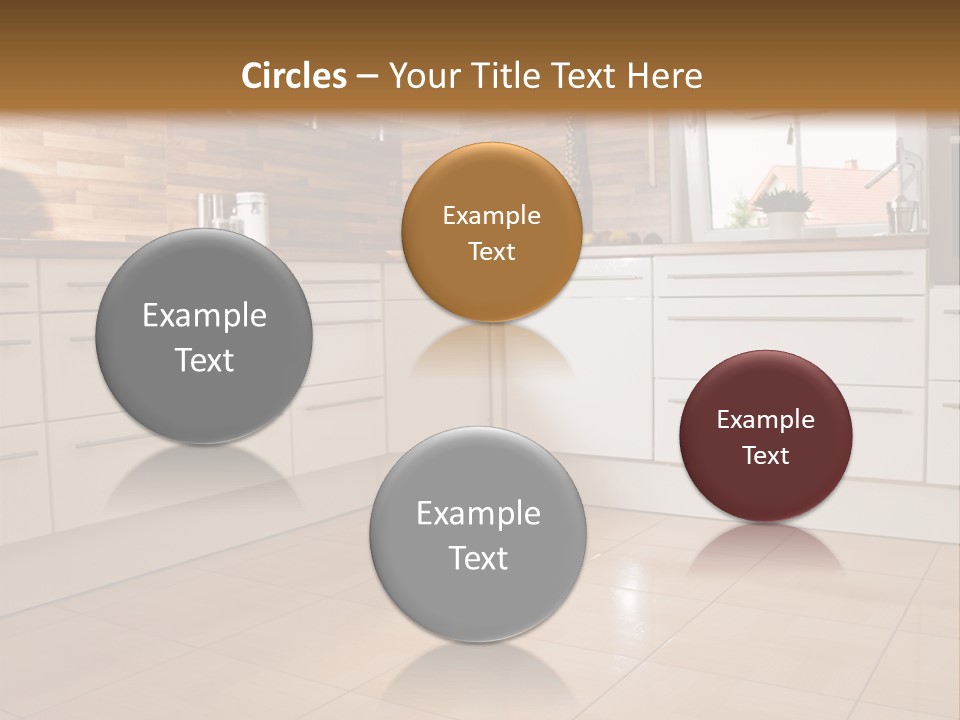 Modern Kitchen Interior In New Home. PowerPoint Template