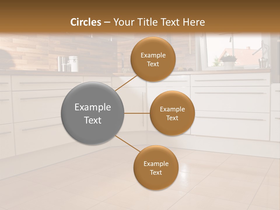 Modern Kitchen Interior In New Home. PowerPoint Template