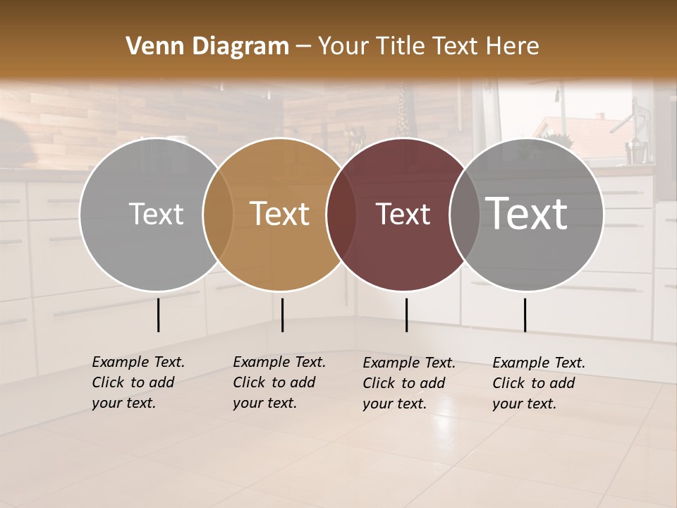 Modern Kitchen Interior In New Home. PowerPoint Template