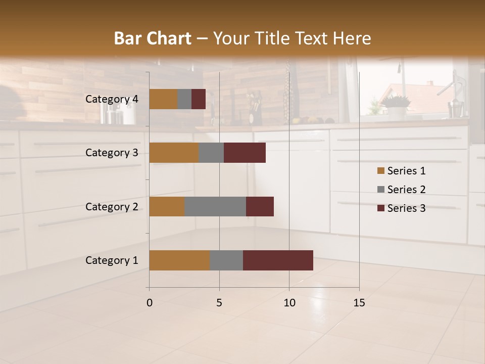 Modern Kitchen Interior In New Home. PowerPoint Template