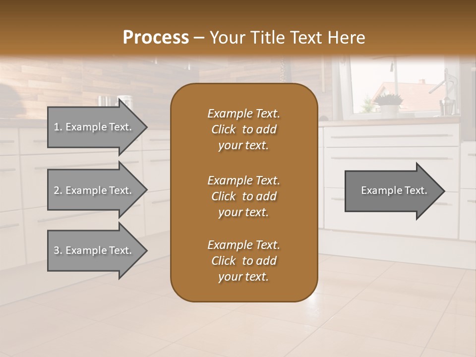 Modern Kitchen Interior In New Home. PowerPoint Template
