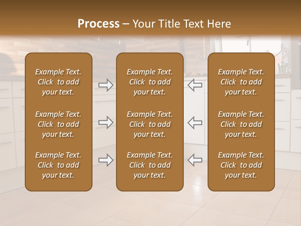 Modern Kitchen Interior In New Home. PowerPoint Template
