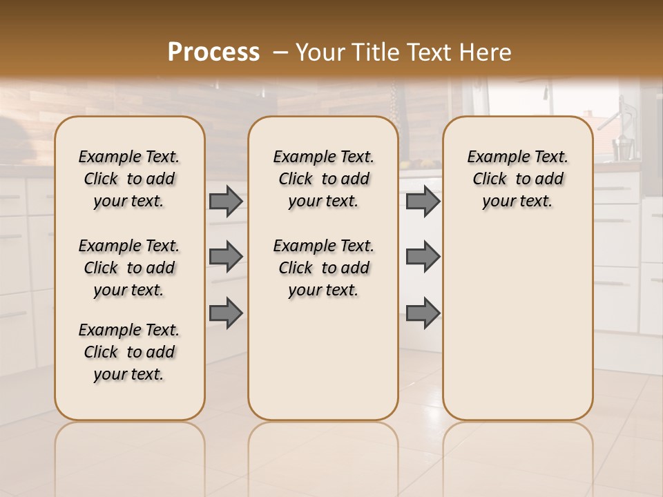 Modern Kitchen Interior In New Home. PowerPoint Template