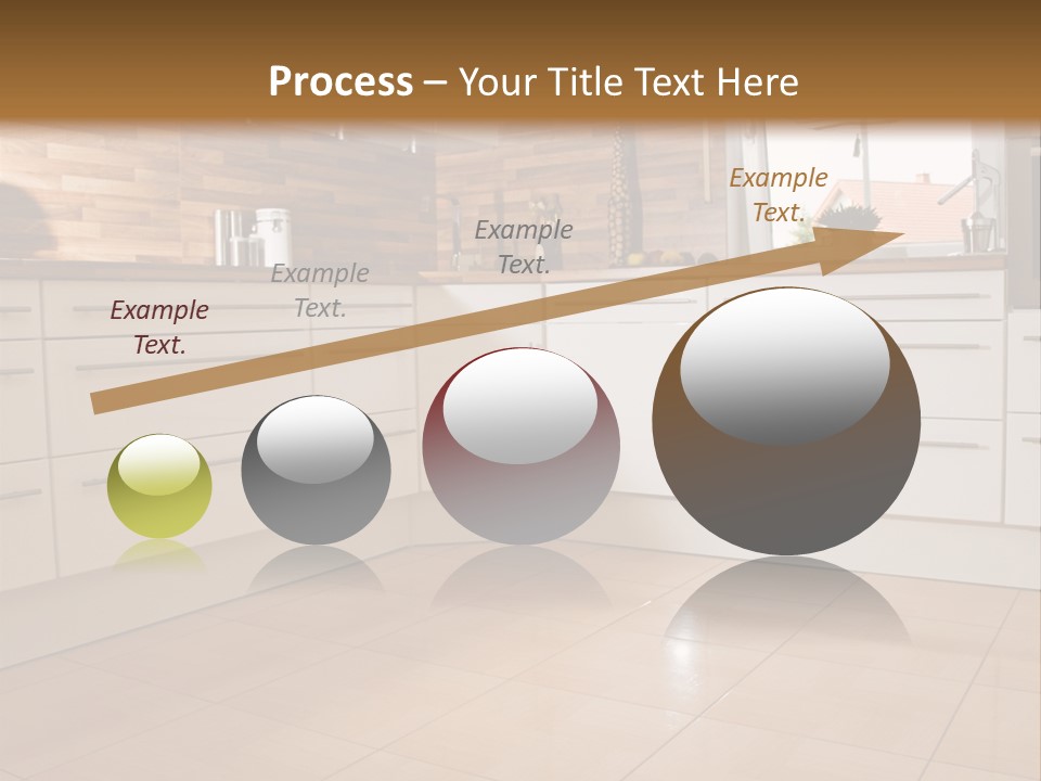 Modern Kitchen Interior In New Home. PowerPoint Template