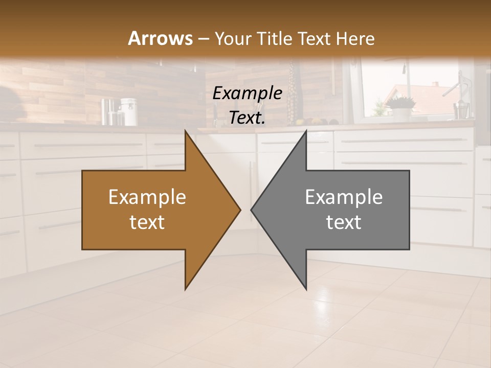Modern Kitchen Interior In New Home. PowerPoint Template