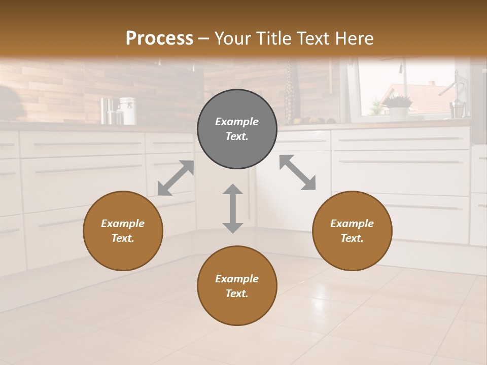 Modern Kitchen Interior In New Home. PowerPoint Template