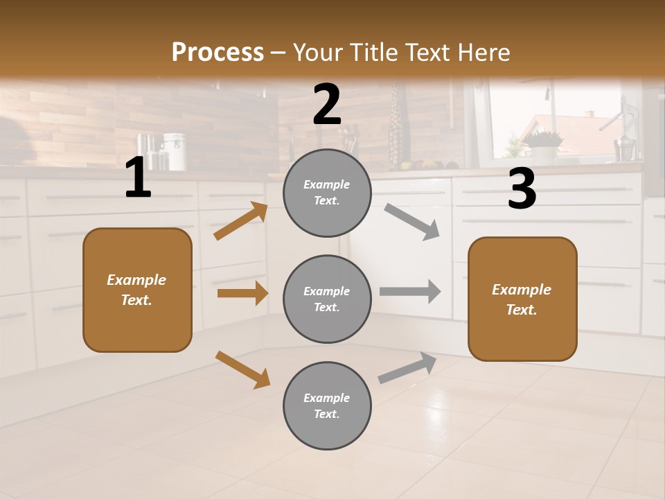 Modern Kitchen Interior In New Home. PowerPoint Template