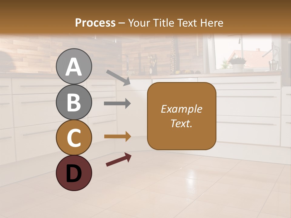 Modern Kitchen Interior In New Home. PowerPoint Template